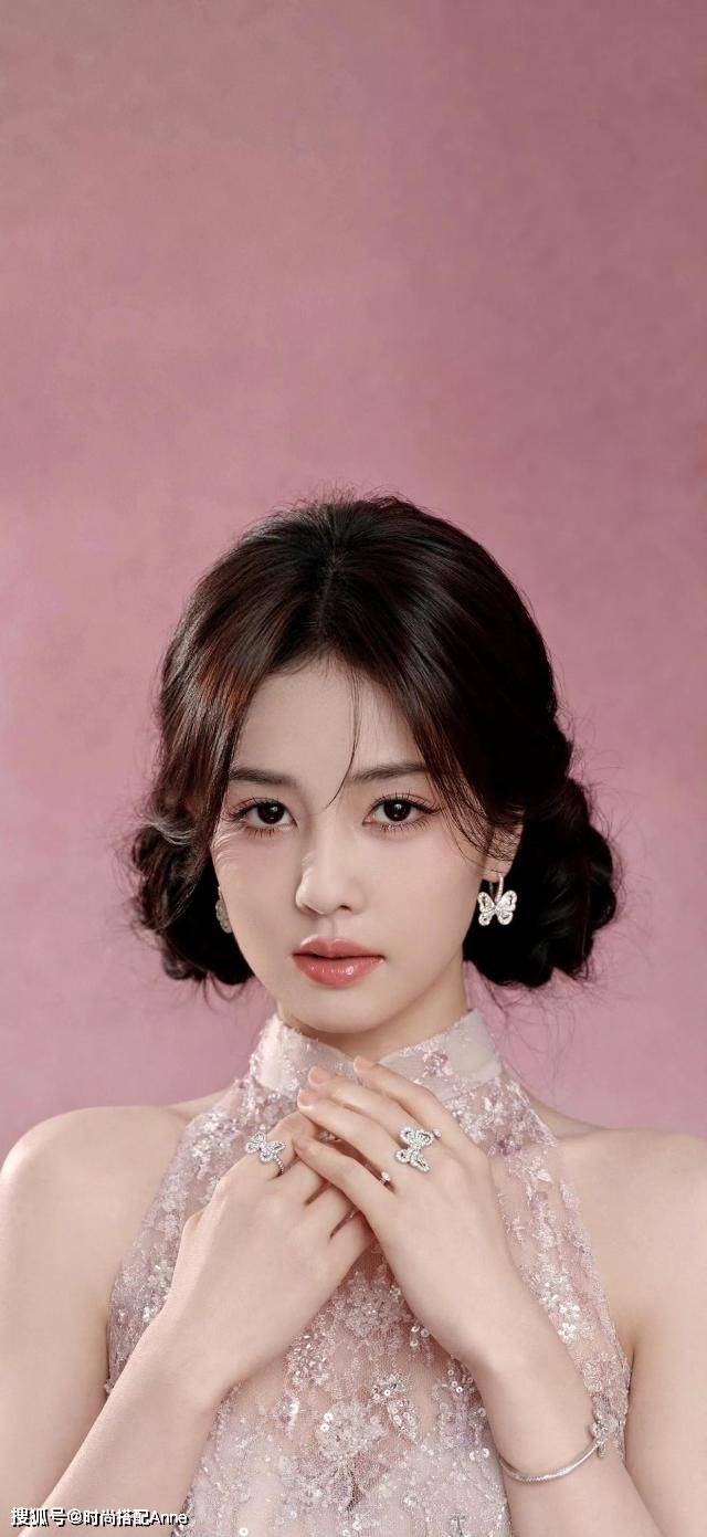 尚写真粉色蕾丝旗袍优雅迷人瓦力游戏app白鹿端午节时(图9)
