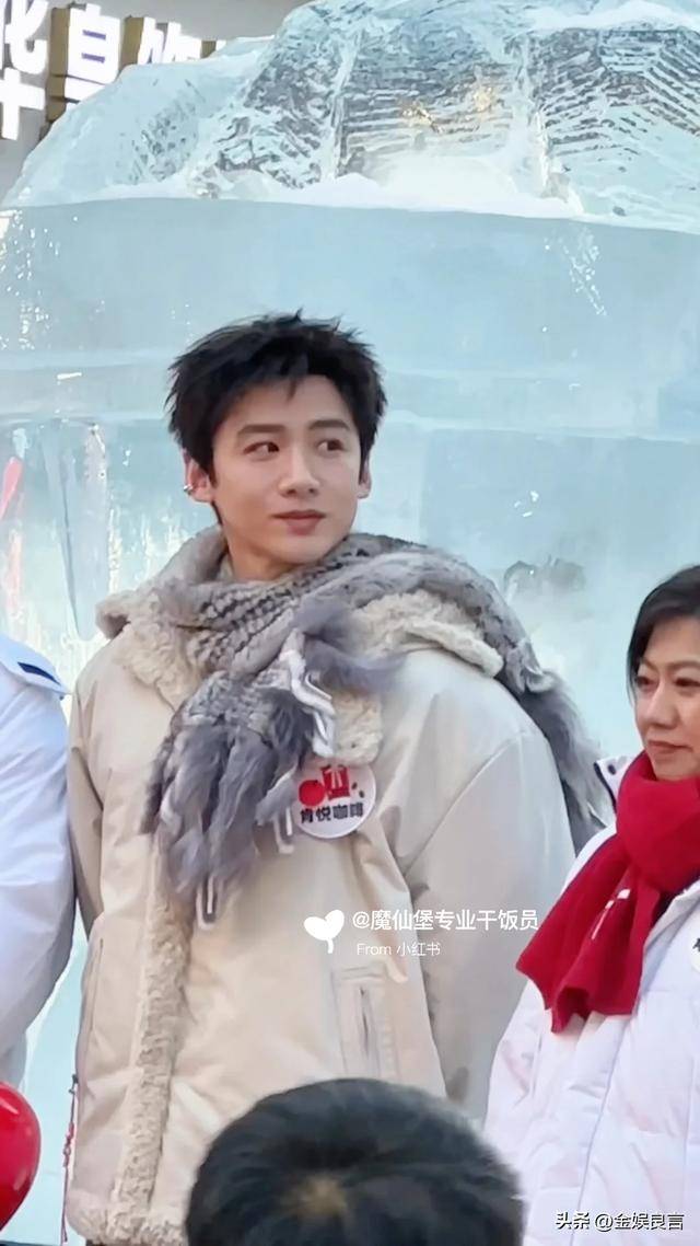 下有皱纹脸宽腮大锡纸烫戴耳钉像男模瓦力游戏app白敬亭现身黑龙江生图(图12)