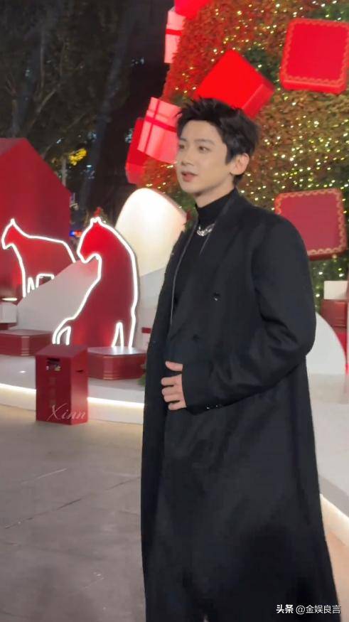 下有皱纹脸宽腮大锡纸烫戴耳钉像男模瓦力游戏app白敬亭现身黑龙江生图(图13)